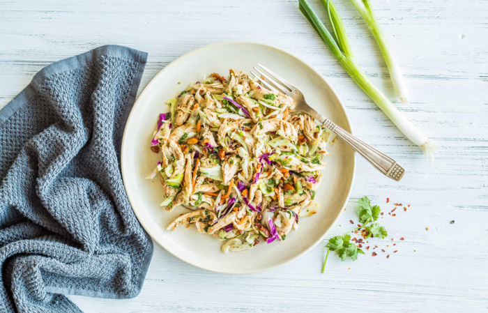 Spicy Lime Chicken Coleslaw Salad