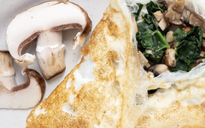 High Protein Kale & Mushroom Omelette